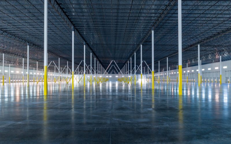 Exterior and aerial architectural photography of East Belt Logistics Park, a newly completed speculative industrial development by Rosenberger Construction, located at 12320 and 12330 Lockwood Road, Houston, TX 77044.